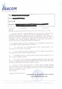 Angola wireless regulatory services