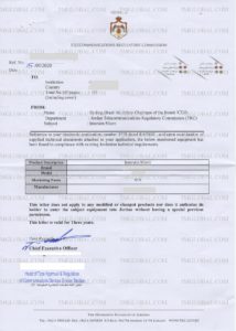Regulatory Telecommunication Homologation in Jordan